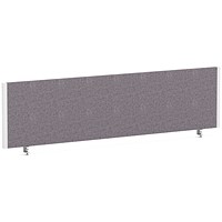 Impulse Evolve Plus Bench Screen, 1600 x 400mm, White Frame, Rivet Fuse