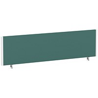 Impulse Evolve Plus Bench Screen, 1600 x 400mm, White Frame, Quest Kelp