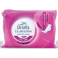 Lil-Lets Supersoft Long Ultra Thin Pads with Wings, Pack of 288