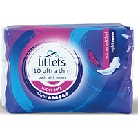 Lil-Lets Supersoft Ultra Thin Night Pads with Wings, Pack of 240