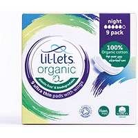 Lil-Lets Organic Ultra Thin Night Pads with Wings, Pack of 216