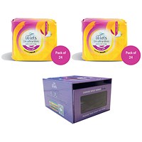 Lil-Lets Supersoft Ultra Thin Normal Pads with Wings, Pack of 336 - Buy 2 Get Free Dispenser