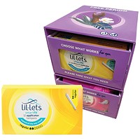Lil-Lets Cardboard Applicator Tampons Regular x12 (Pack of 24) + FOC Dispenser