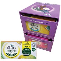 Lil-Lets Organic Non-Applicator Tampons, Regular, Pack of 192 - Get Free Dispenser