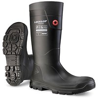 Dunlop Purofort Fieldpro Full Safety Wellington Boots, Black, 4