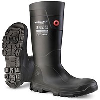 Dunlop Purofort Terrapro Full Safety Wellington Boots, Black, 6
