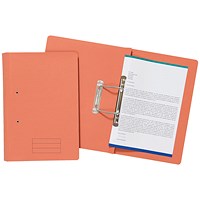 Everday Spiral Files, 285gsm, Foolscap, Orange, Pack of 50
