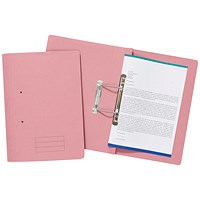 Everday Spiral Files, 285gsm, Foolscap, Pink, Pack of 50