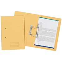 Everday Spiral Files, 285gsm, Foolscap, Yellow, Pack of 50