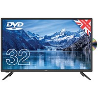 Cello 32 Inch 1080i Freeview HD LED TV with DVD Player, Black