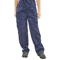 Beeswift Ladies Polycotton Trousers, Navy Blue, 24