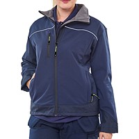 Beeswift Ladies Soft Shell Jacket, Navy Blue, XL