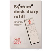 Letts System Desk Calendar Refill 2027