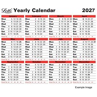 Letts Yearly Calendar 2027