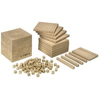 Linex 121 Pcs. Base Ten Set Recycled-Wood