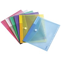 Tarifold A4 Punched Envelope Wallets, Assorted, Pack of 12