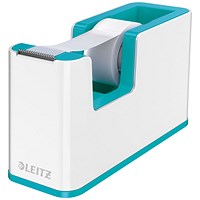 Leitz Wow Tape Dispenser and 1 Tape Roll, Takes 19mm x 33m Tape, White and Blue