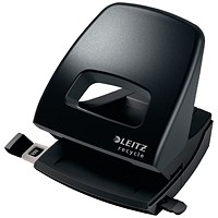 Leitz NeXXt Recycled 2 Hole Punch, Capacity 30 Sheets, Black