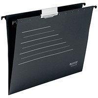 Leitz Alpha Recycle Suspension File A4 Black (Pack of 10)