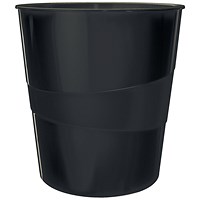 Leitz Recycle Waste Bin, 15 Litre, Black