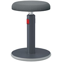 Leitz Ergo Cosy Active Sit/Stand Stool, Velvet Grey Leitz Ergo Cosy Active Sit/Stand Stool, Velvet Grey