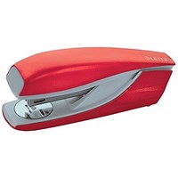 Leitz NeXXt Wow Half Strip Stapler, Capacity 30 Sheets, Red