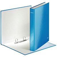 Leitz Wow Ring Binder, A4, 2 D-Ring, 25mm Capacity, Blue, Pack of 10