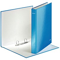 Leitz WOW Ring Binder, A4, 2 D-Ring, 25mm Capacity, Blue, Pack of 10