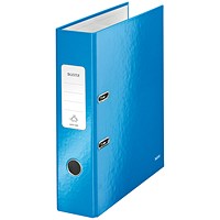 Leitz Wow A4 Lever Arch Files, 80mm Spine, Blue, Pack of 10