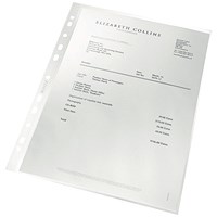 Leitz A4 Recycled Punched Pockets, 90 Micron, Top Opening, Pack of 100 Leitz A4 Recycled Punched Pockets, 90 Micron, Top Opening, Pack of 100