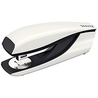 Leitz NeXXt Wow Half Strip Stapler, Capacity 30 Sheets, White