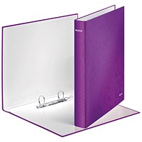 Leitz WOW 2 D-Ring Binder A4 Plus 25mm Purple (Pack of 10)