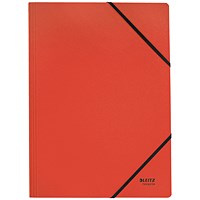 Leitz Recycle A4 Elasticated Folder, Red, Pack of 10