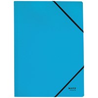 Leitz Recycle A4 Elasticated Folder, Blue, Pack of 10