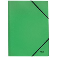 Leitz Recycle A4 Elasticated Folder, Green, Pack of 10 Leitz Recycle A4 Elasticated Folder, Green, Pack of 10