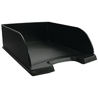 Leitz Plus Jumbo Self-stacking Letter Tray, Black Leitz Plus Jumbo Self-stacking Letter Tray, Black