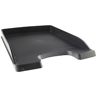 Leitz Plus Slim Self-stacking Letter Tray, Black