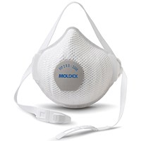 Moldex 3308 FFP2Vrd Valved Mask, White, Pack of 5