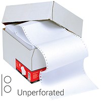 5 Star Computer Listing Paper, 1 Part, 11 inch x 368mm, Unperforated, Plain White, Box (2000 Sheets)