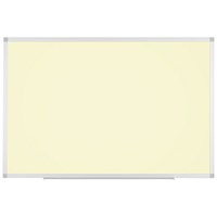 Bi-Office Ayda Magnetic Vanilla Board, 900 x 600mm, Lacquered Steel Surface, Aluminium Frame