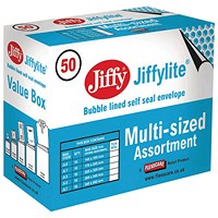 Jiffy Padded Bag, Assorted Sizes, Gold, Pack of 50
