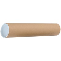 Postal Tubes, 450 x 76mm, Brown, Pack of 12