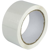 Polypropylene Tape 50mmx66m White (Pack of 6)