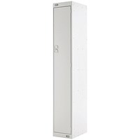 Single Compartment Locker, 300x300x1800mm, Light Grey Door