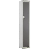 Single Compartment Locker, 300x300x1800mm, Dark Grey Door