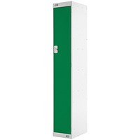 Single Compartment Locker, 300x300x1800mm, Green Door Single Compartment Locker, 300x300x1800mm, Green Door