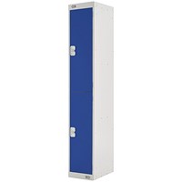 Two Compartment Locker, 300x300x1800mm, Blue Door