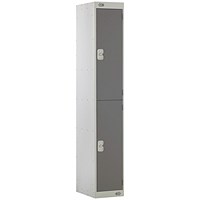 Two Compartment Locker 300x300x1800mm Dark Grey Door