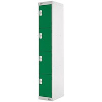 Four Compartment Locker 300x300x1800mm Green Door