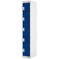 Five Compartment Locker 300x300x1800mm Blue Door